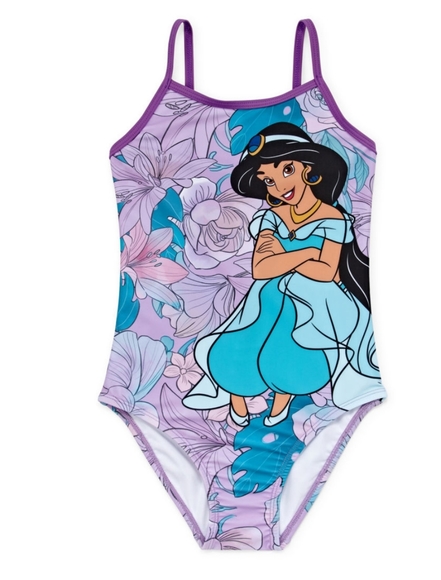 Disney Little Girls Jasmine One-Piece Swimsuit - Picture 1 of 10